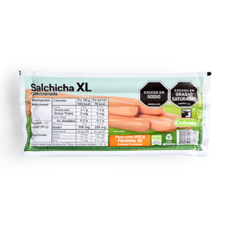 SALCHICHA MONTEFRIO XL COLANTA